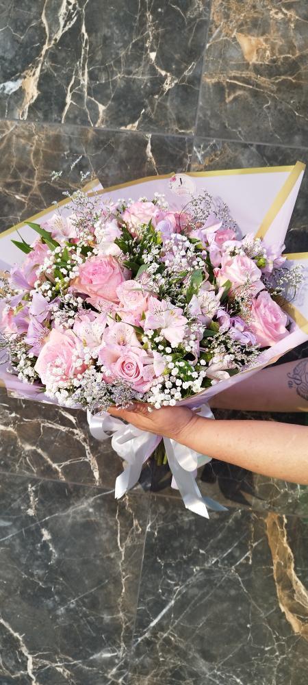 Buquê de rosas rosa 